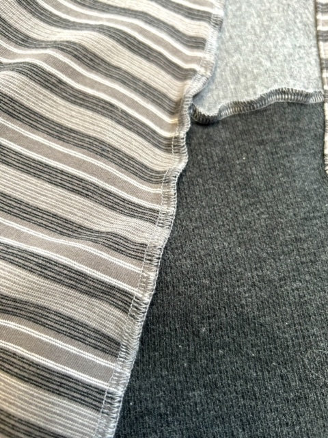 Gray Patchwork Upcycled Skirt - Small Size image 9