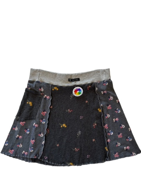 XL Gray Upcycled Skirt with Pocket image 1