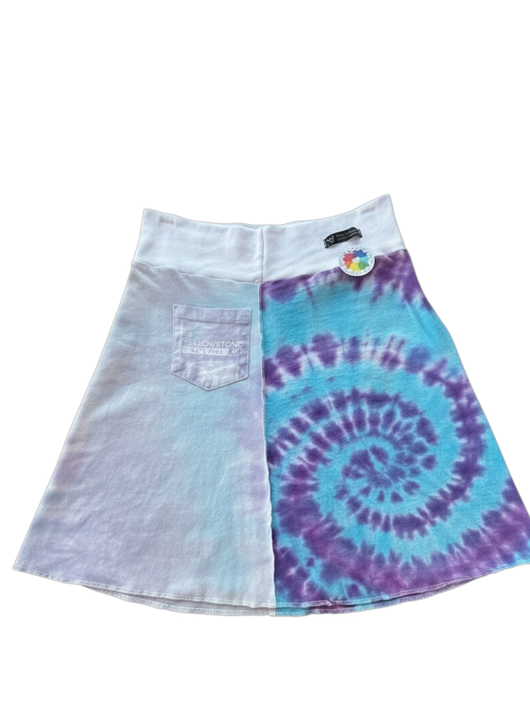 Size Large Tie-Dye Yellowstone T-Shirt Skirt image 3