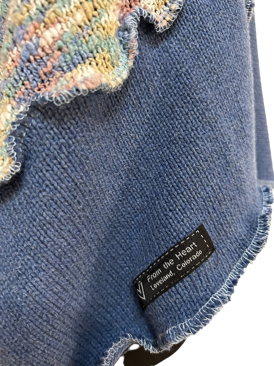 Light Blue & Pink Poncho image 2