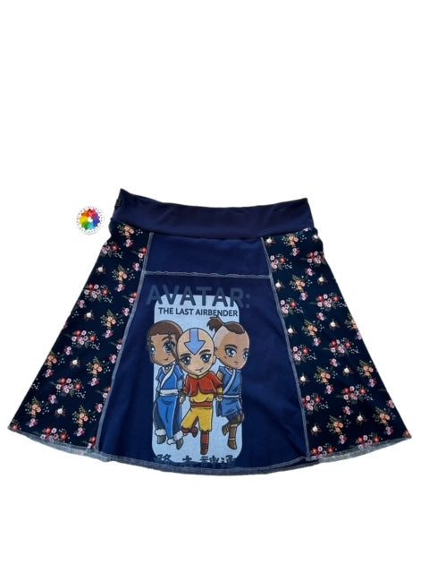 Women's Size Medium Upcycled Avatar T-shirt Skirt image 6