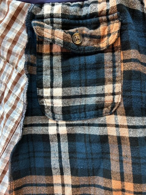 Size Large Blue Plaid Skirt with Pockets image 6