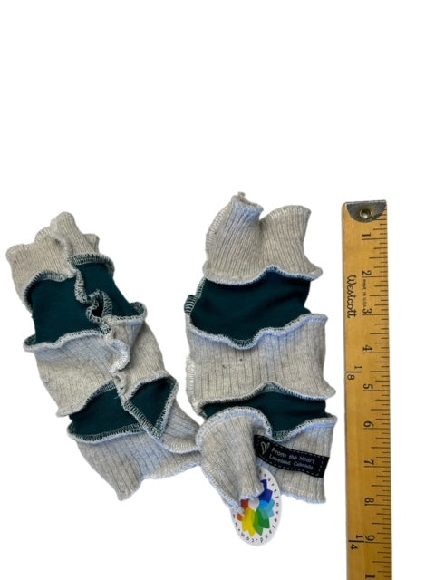 Blue and Gray Fingerless Gloves/Arm Warmers image 1