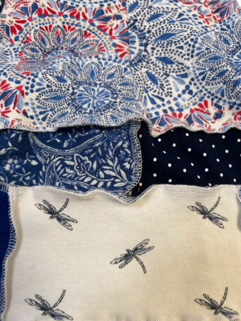 Eco-Friendly X-Large Blue Patchwork Skirt with Unique Design image 6