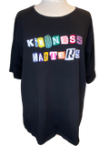 Upcycled Black T-Shirt – “Kindness Matters” – Size 2XL image 0
