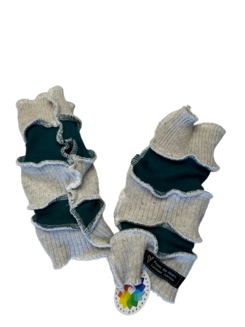 Blue and Gray Fingerless Gloves/Arm Warmers image 3
