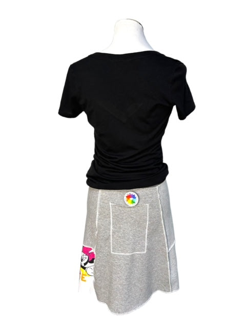 Upcycled Minnie Mouse T-shirt Skirt - Size Small image 9
