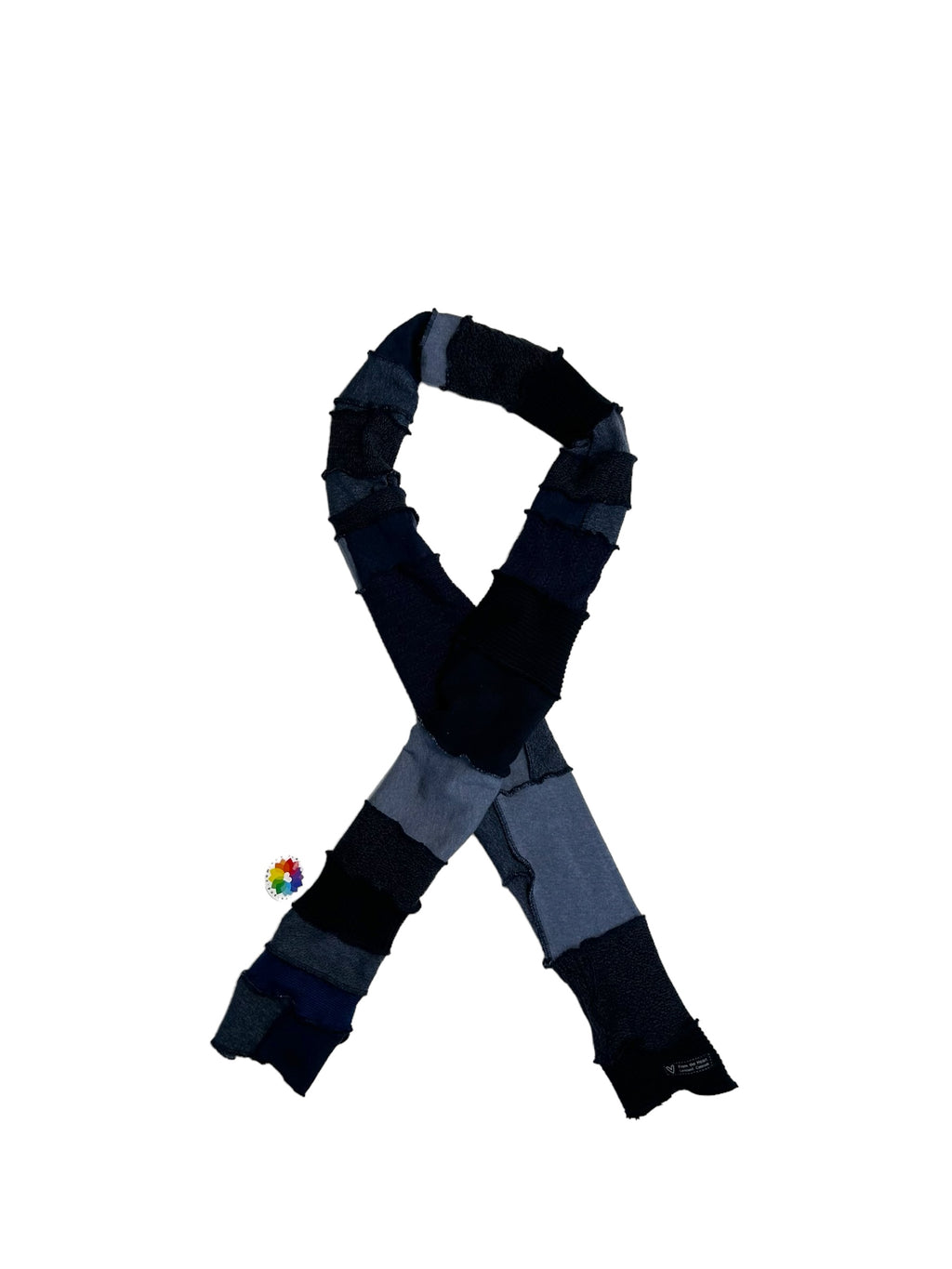 Patchwork Blue Scarf image 3