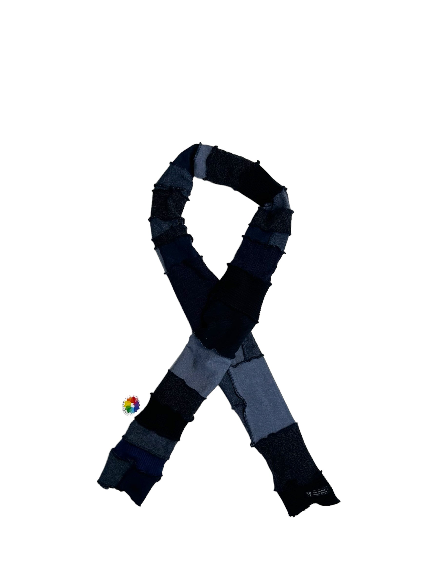 Patchwork Blue Scarf image 3