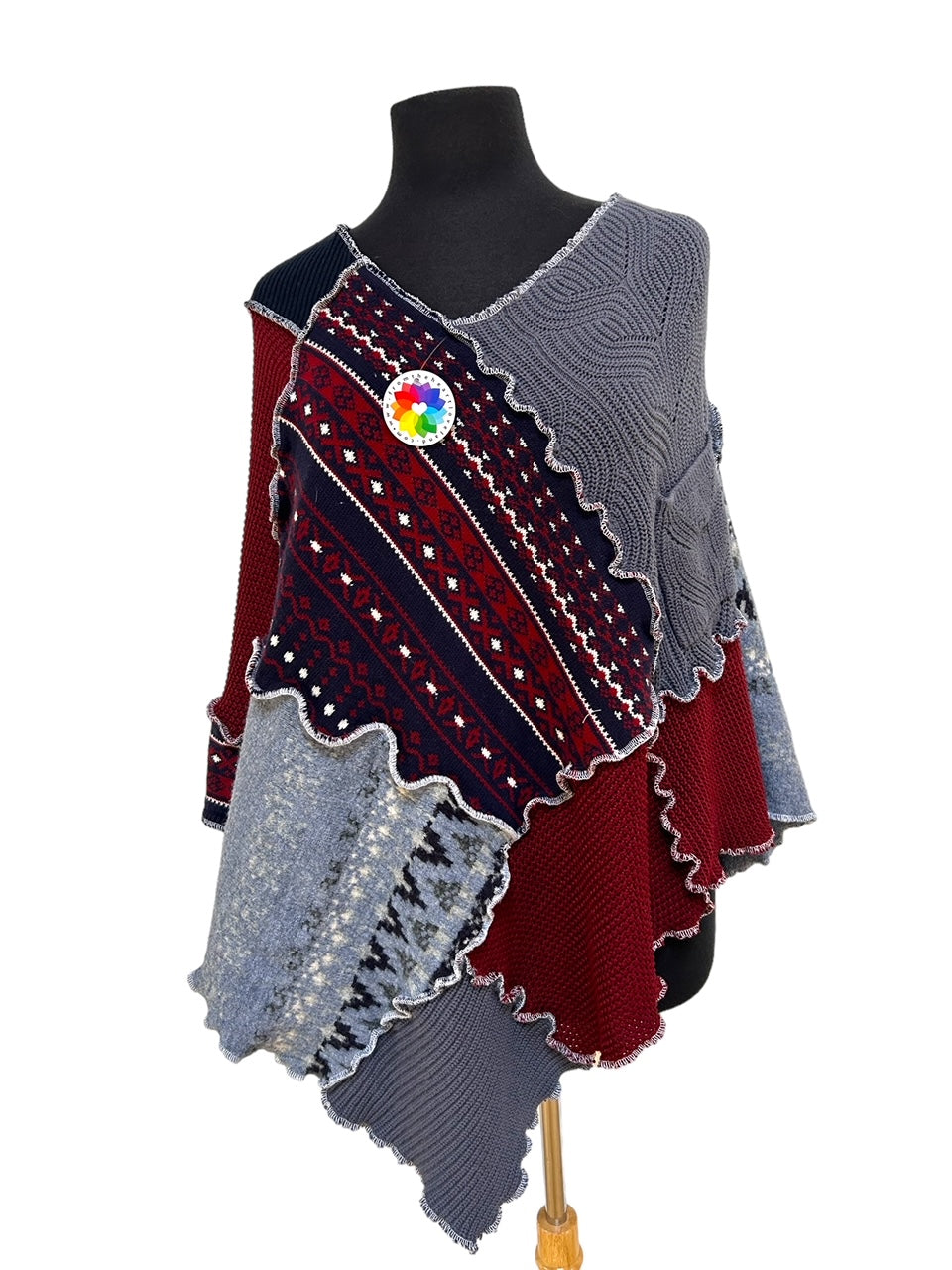 Upcycled Sweater Poncho image 7