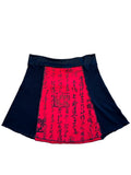 Upcycled Red and Black T-Shirt Skirt - XXL Size image 0