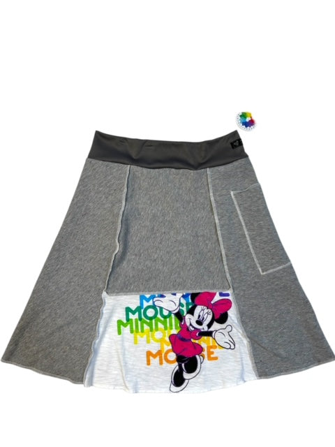 Upcycled Minnie Mouse T-shirt Skirt - Size Small image 6