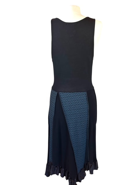 Size small black and teal tank dress image 2