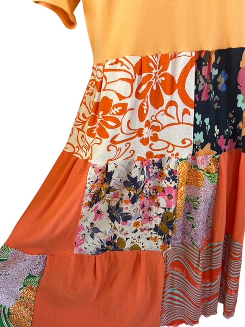 Size Large Patchwork T-Shirt Dress image 5