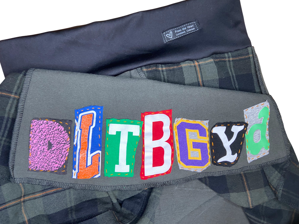 Upcycled Carhartt & Flannel Skirt – “DLTBGYD” – Size Small image 4