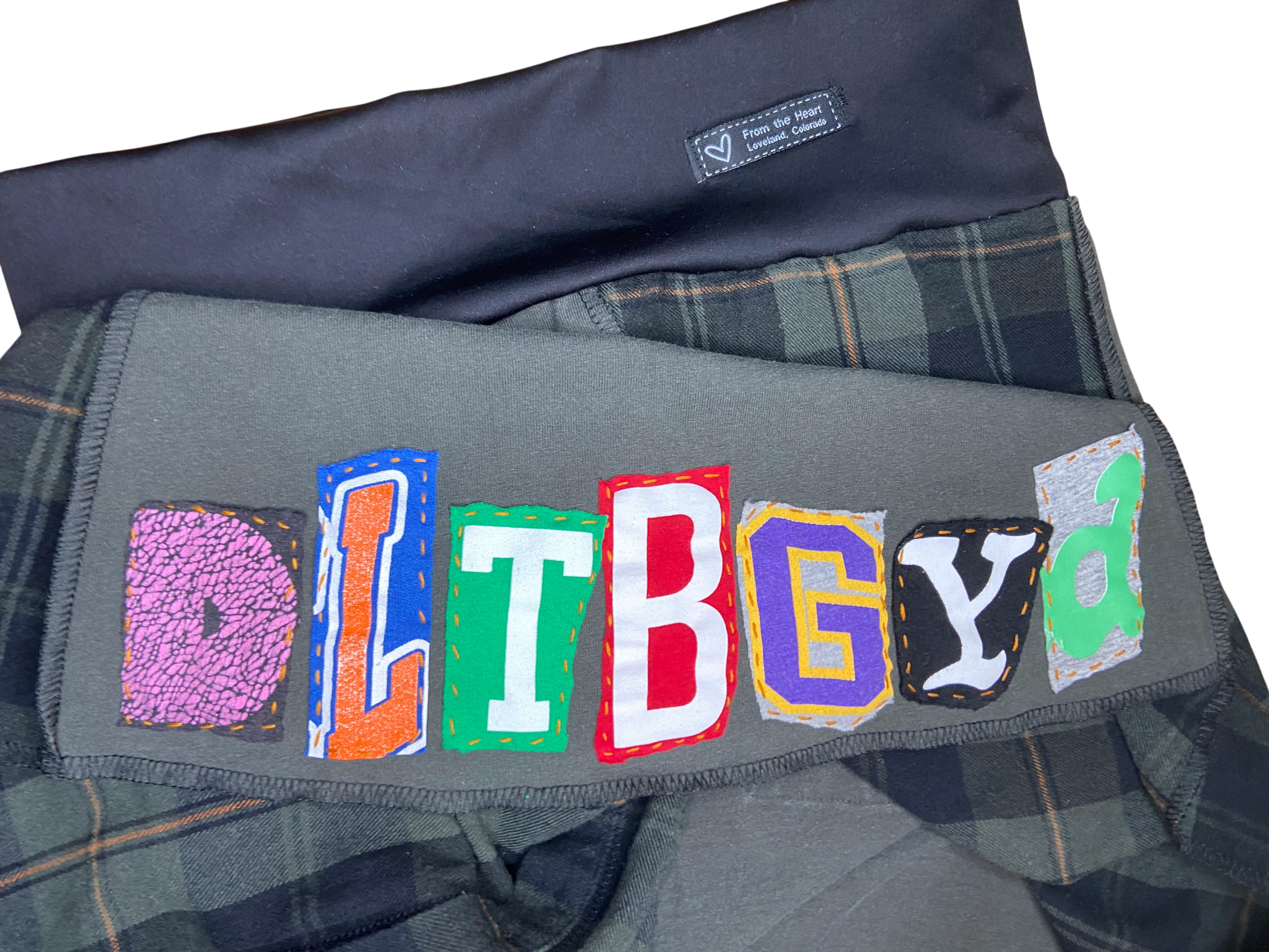 Upcycled Carhartt & Flannel Skirt – “DLTBGYD” – Size Small image 4