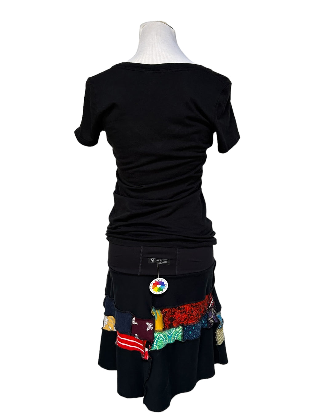 Upcycled Patchwork Skirt - Size XXL image 8