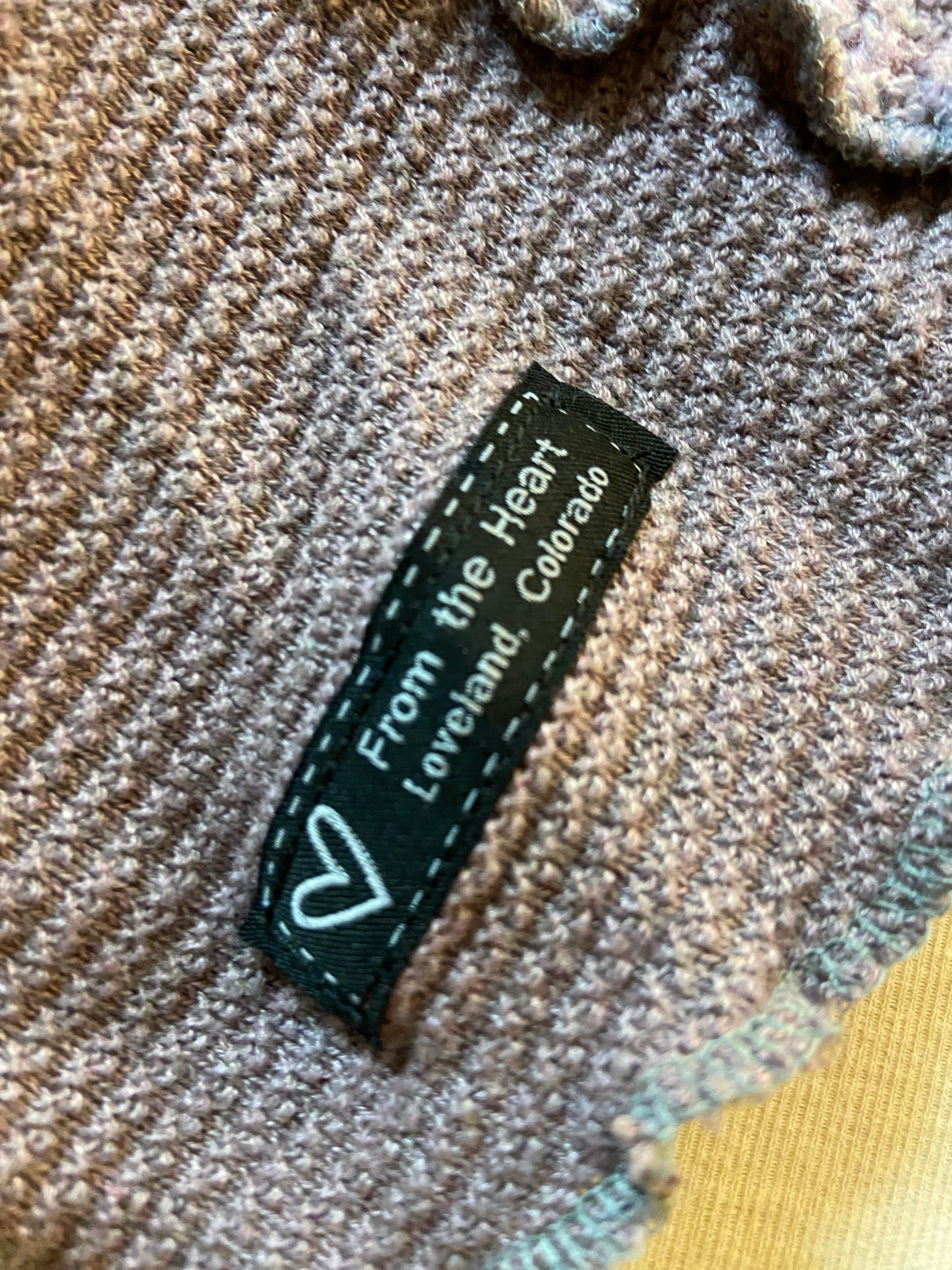 One Size Purple & Gray Patchwork Poncho image 4