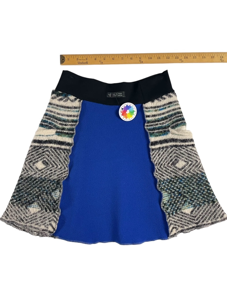 Blue Fleece Sweater Skirt for Women's Size Small image 4