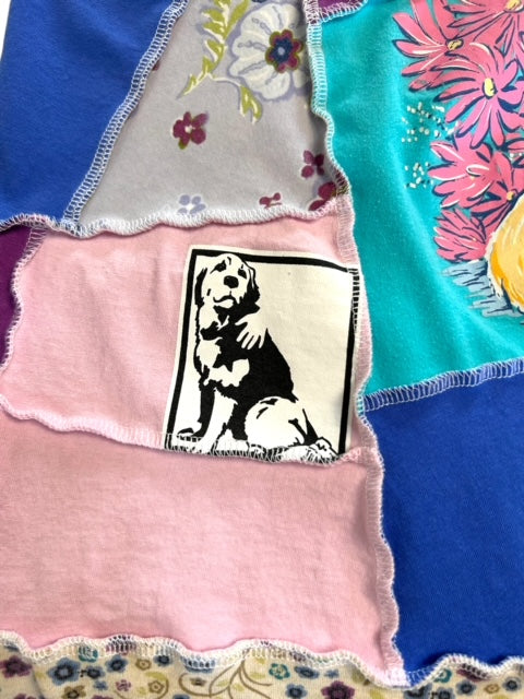 Small Upcycled Patchwork Skirt - Puppy Theme image 6