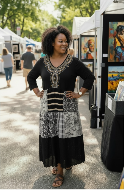 Size Medium Patchwork Dress image 0