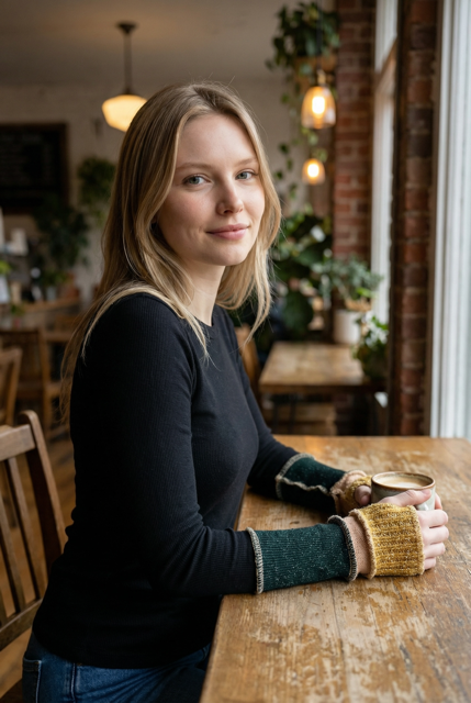 Sparkly Gold and Green Arm Warmers image 0