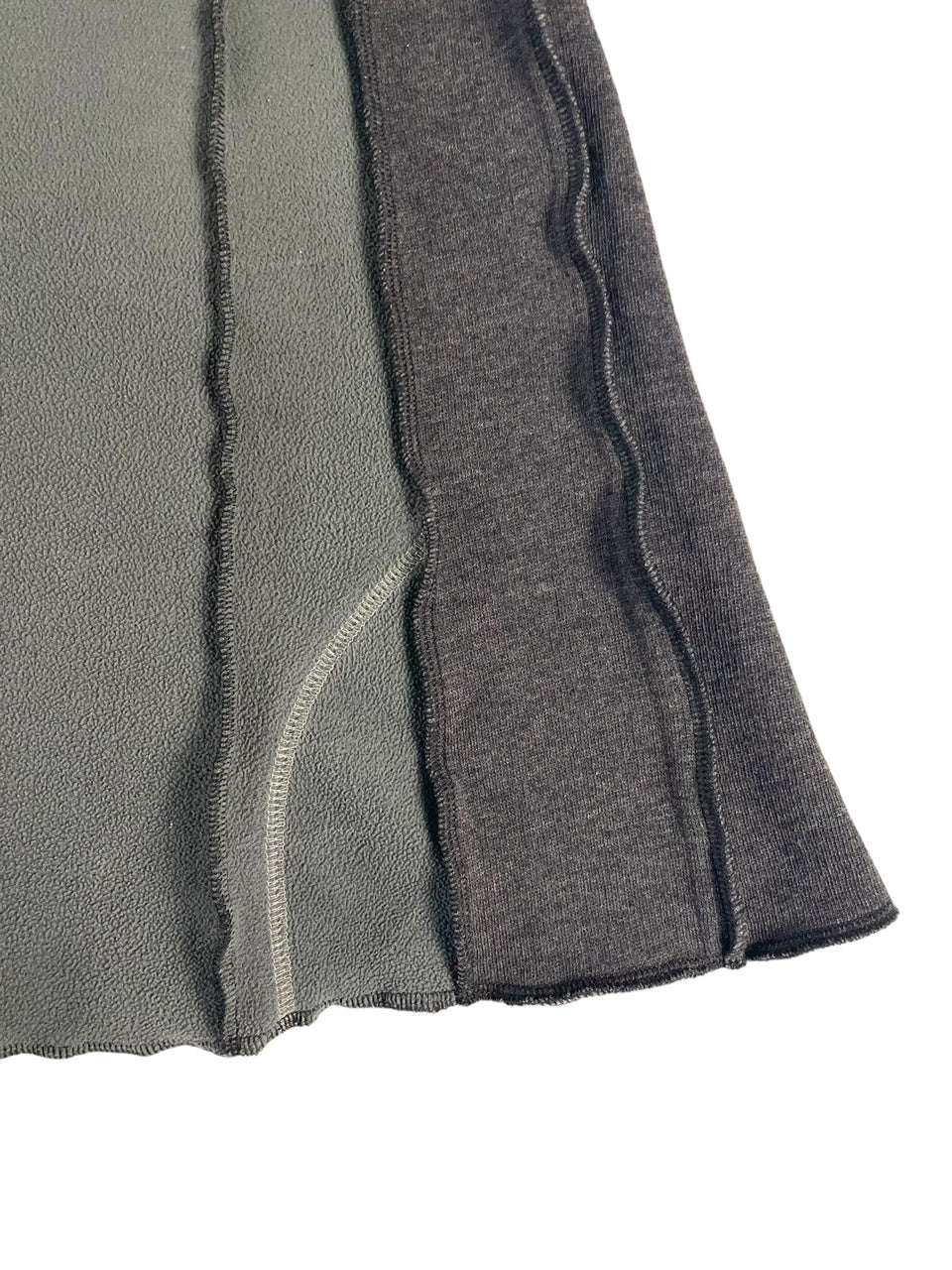 Upcycled Women's Medium Gray Fleece Skirt image 1