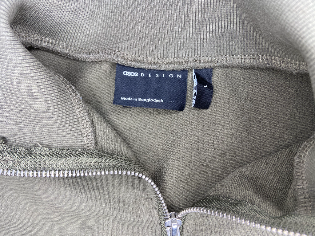 Kindness Matters Olive Green 1/4 Zip Pullover - Size Large image 6