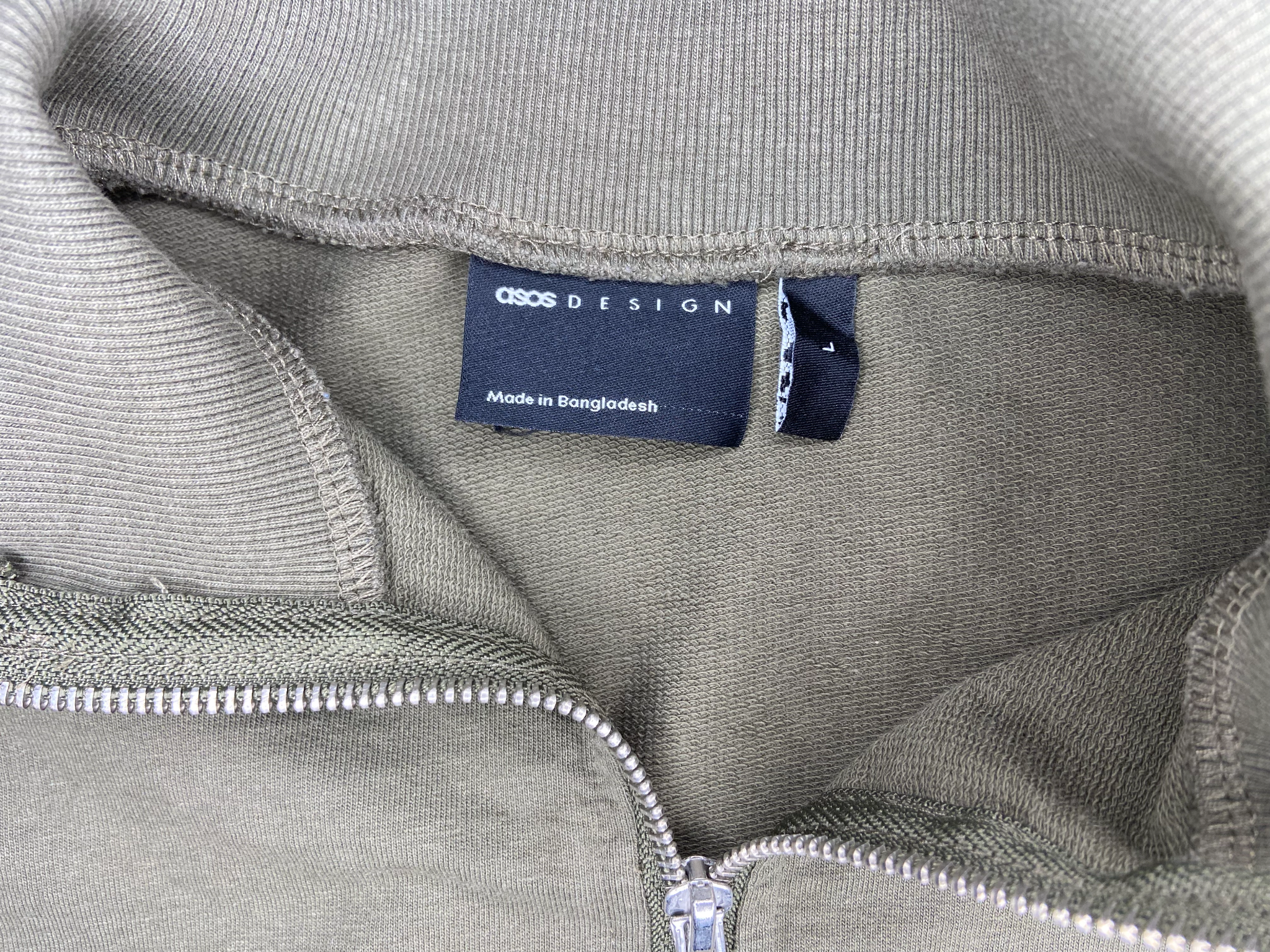 Kindness Matters Olive Green 1/4 Zip Pullover - Size Large image 6