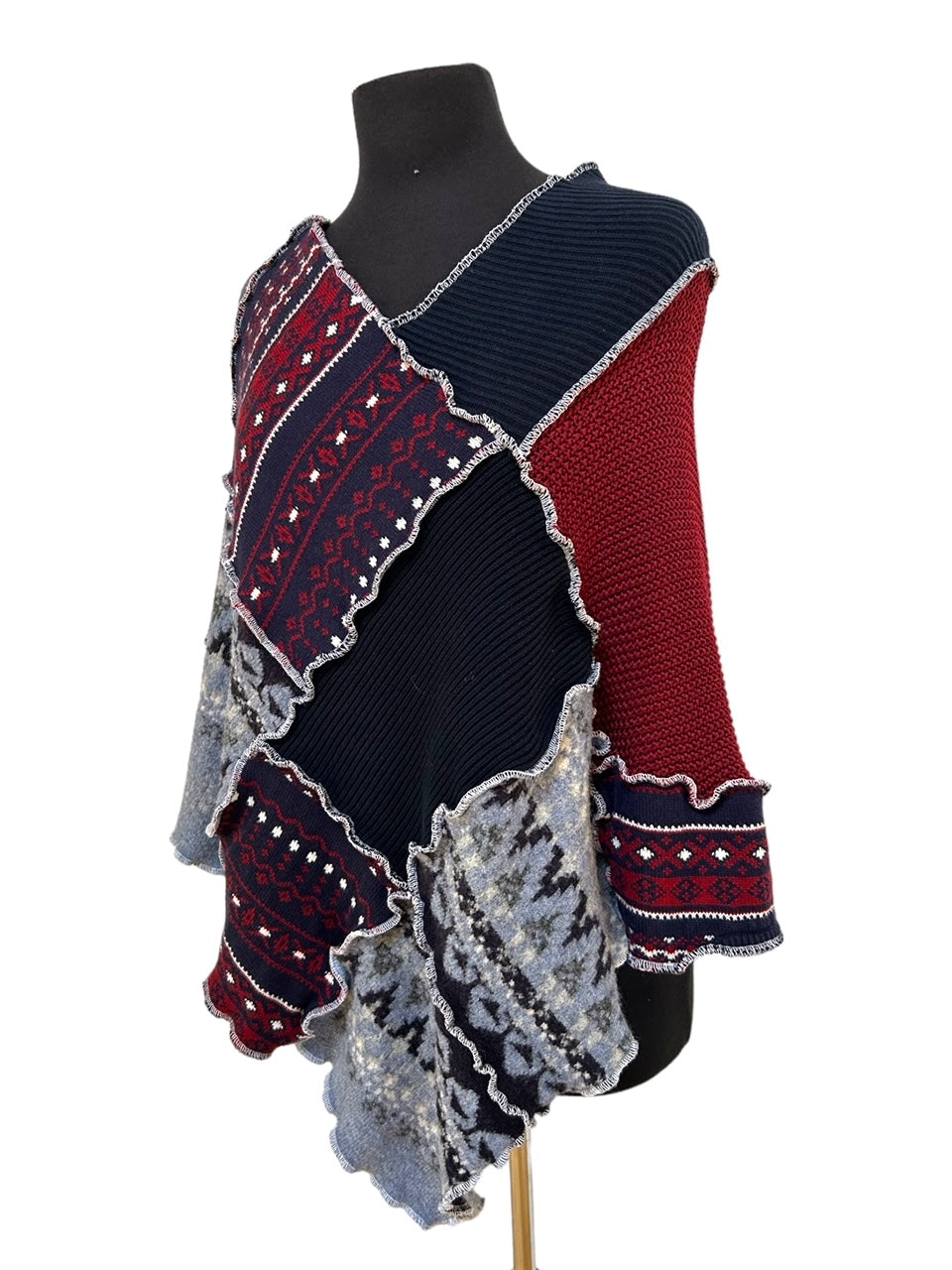 Upcycled Sweater Poncho image 3