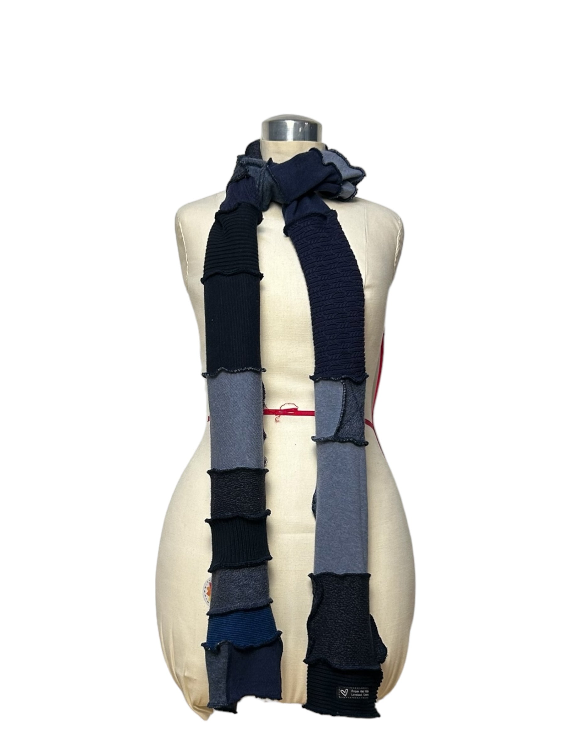 Patchwork Blue Scarf image 6