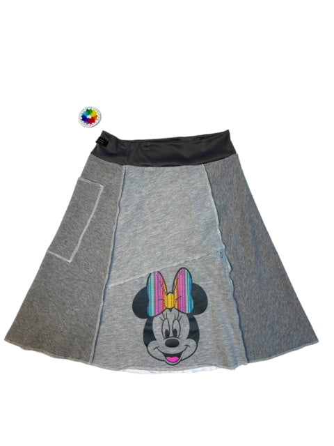 Upcycled Minnie Mouse T-shirt Skirt - Size Small image 7