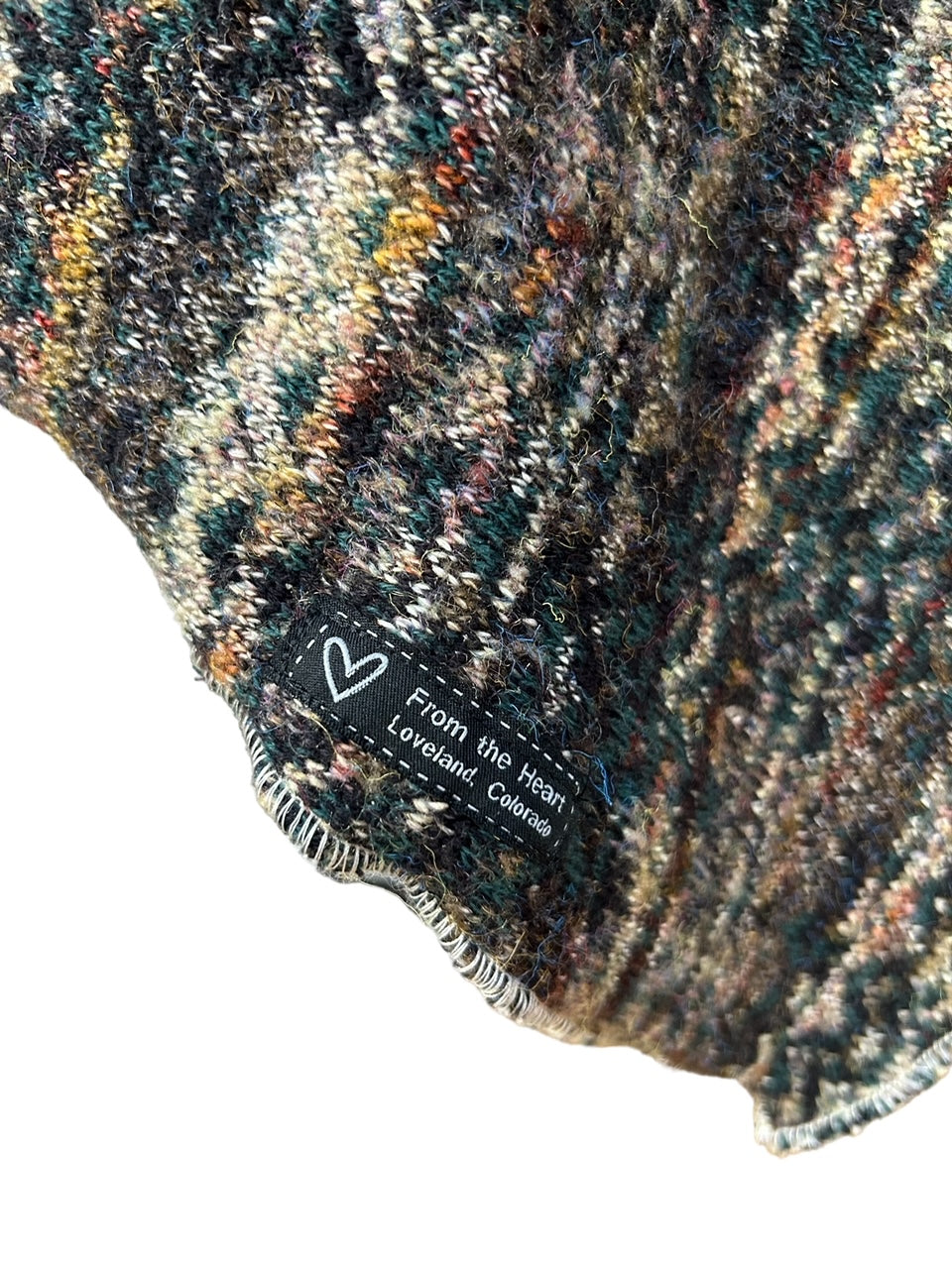 Handcrafted Brown and Green Poncho for Women image 2