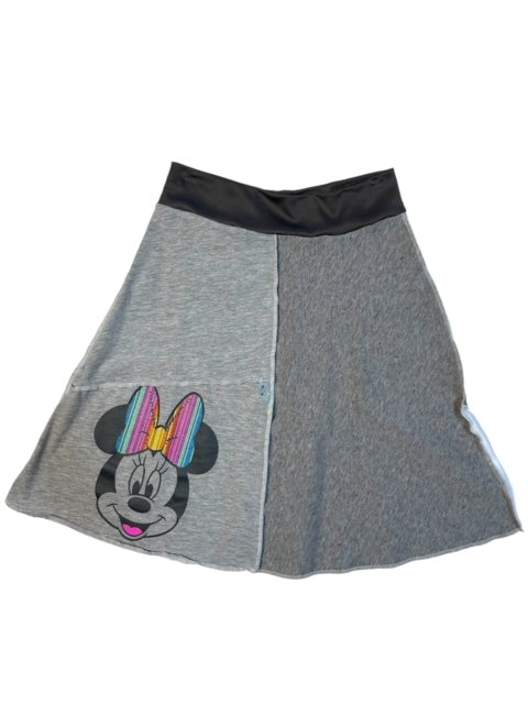Upcycled Minnie Mouse T-shirt Skirt - Size Small image 0