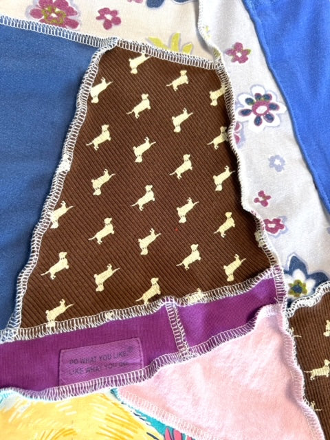 Small Upcycled Patchwork Skirt - Puppy Theme image 7