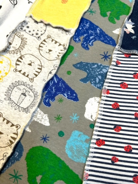 Upcycled Skirt made of Fabric Scraps - Size 1X image 8