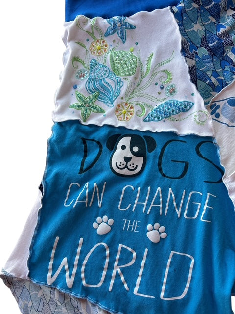 Size 1X Upcycled Animal T-Shirt Skirt image 9