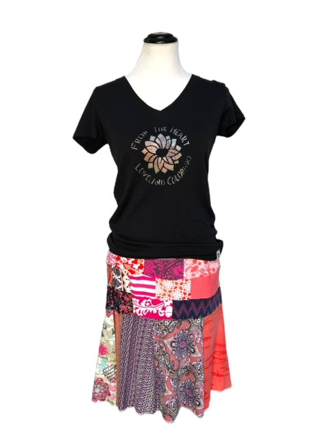 Upcycled Patchwork Skirt - Size X-Large image 0