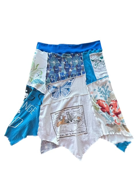 Size 1X Upcycled Animal T-Shirt Skirt image 10