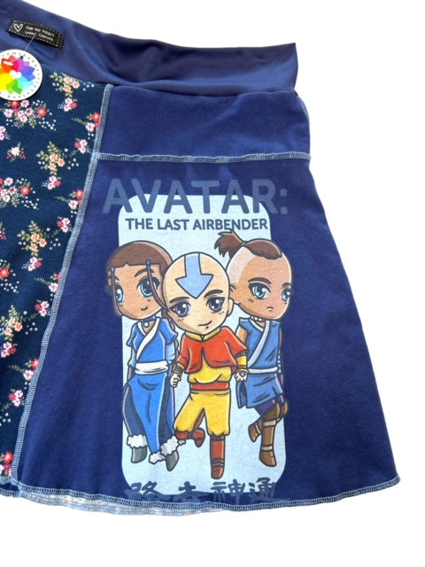 Women's Size Medium Upcycled Avatar T-shirt Skirt image 2