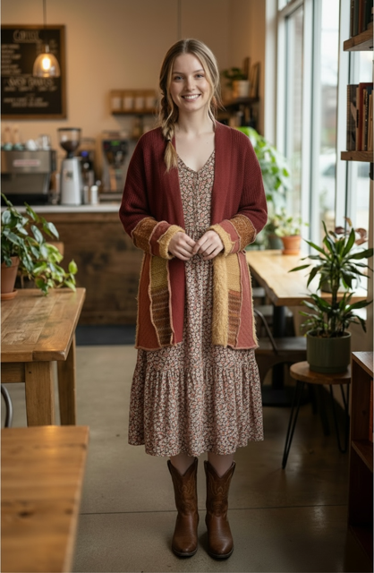 Size Medium Patchwork Cardigan image 0