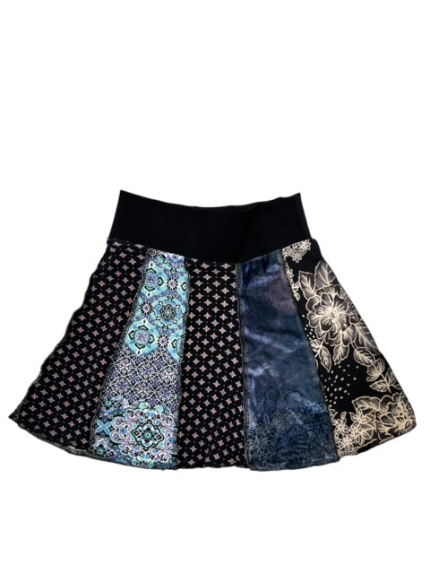 Girls Size 5/6 Blue Patchwork Skirt image 4