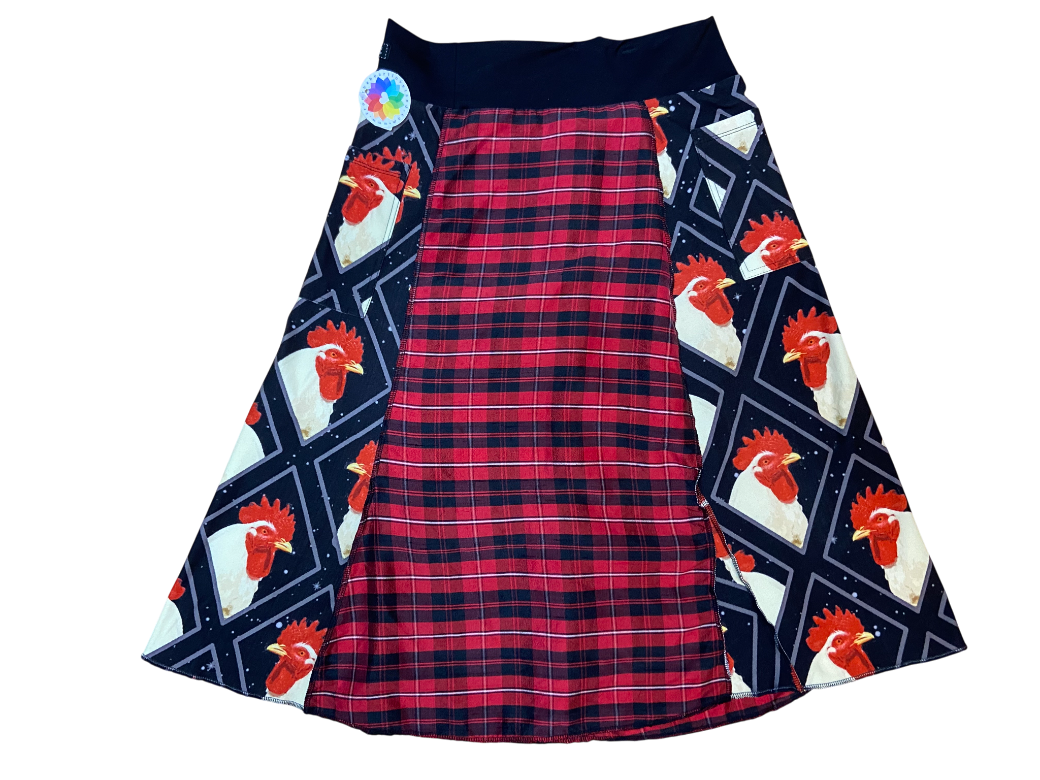 Chicken & Flannel Skirt - Size Medium image 3