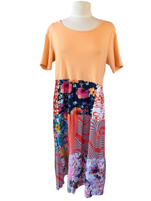 Size Large Patchwork T-Shirt Dress image 3