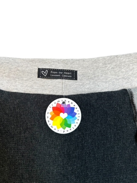 Gray Patchwork Upcycled Skirt - Small Size image 3