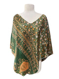 Handmade Upcycled Sari Poncho One Size Fits All image 0