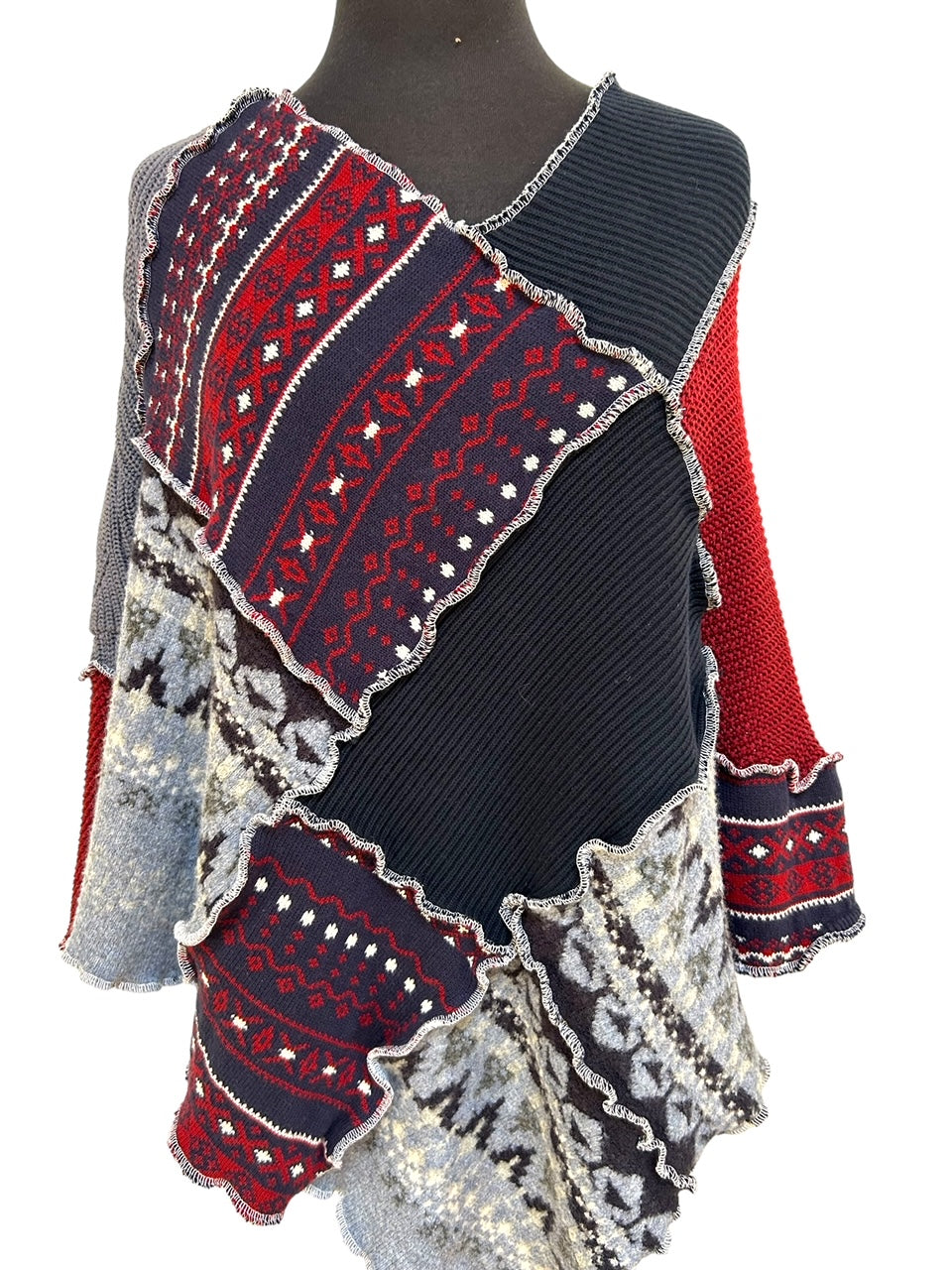 Upcycled Sweater Poncho image 4