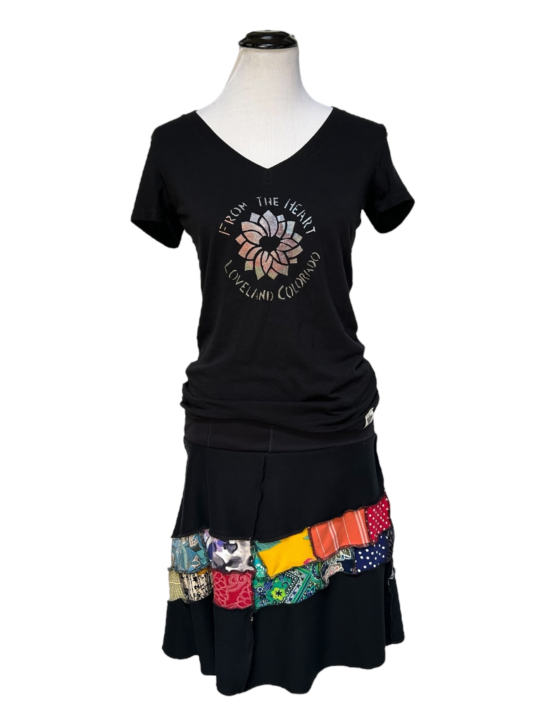 Upcycled Patchwork Skirt - Size XXL image 9