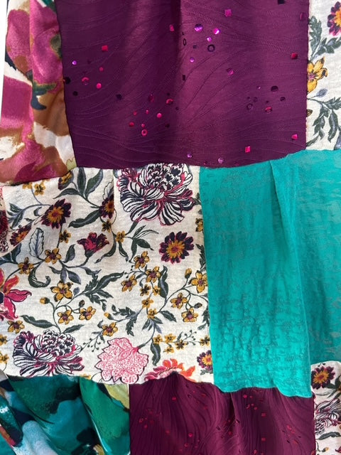 Blue and Purple Patchwork Sundress image 3