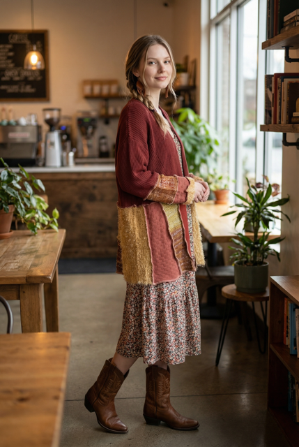 Size Medium Patchwork Cardigan image 5